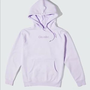 Limited edition Glossier lavender embroidered hoodie (large)